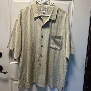 Tommy Bahama Vtg inspired green silk button up